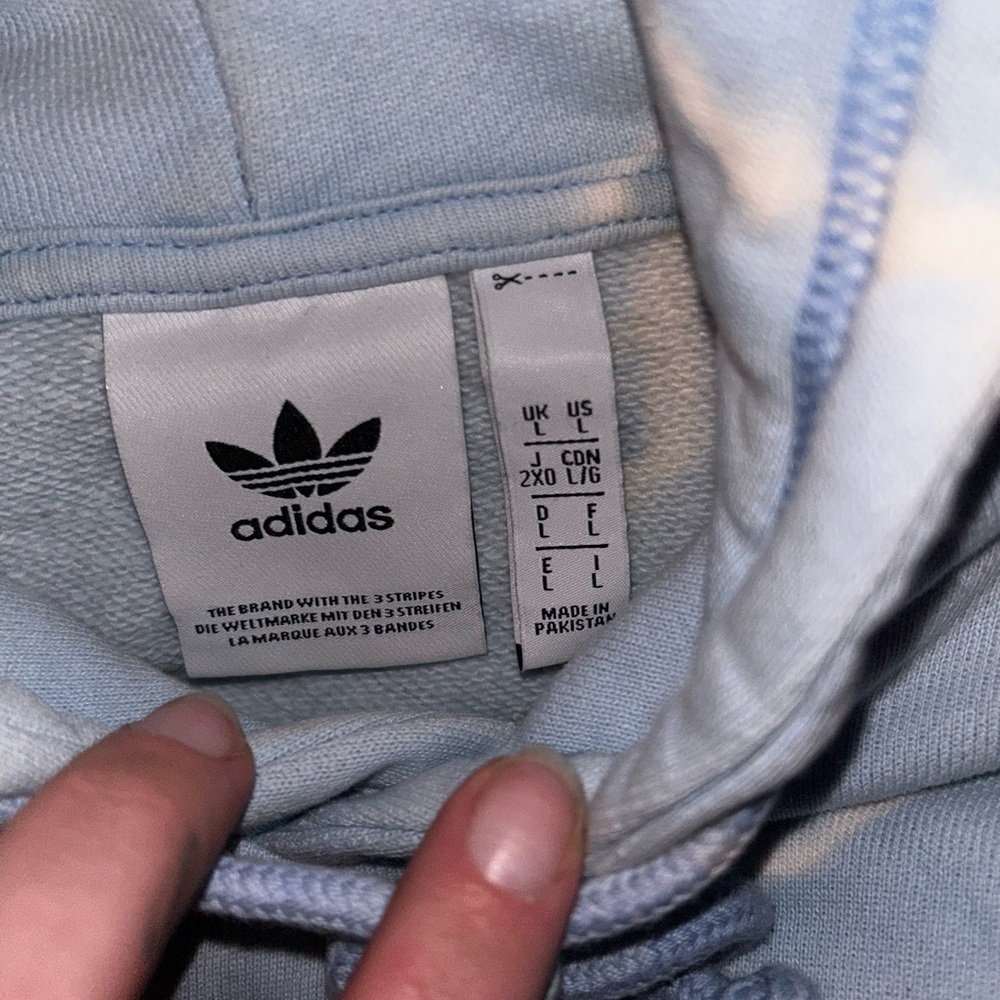 adidas Blue Tie-Dye Hoodie - Picture 2 of 3